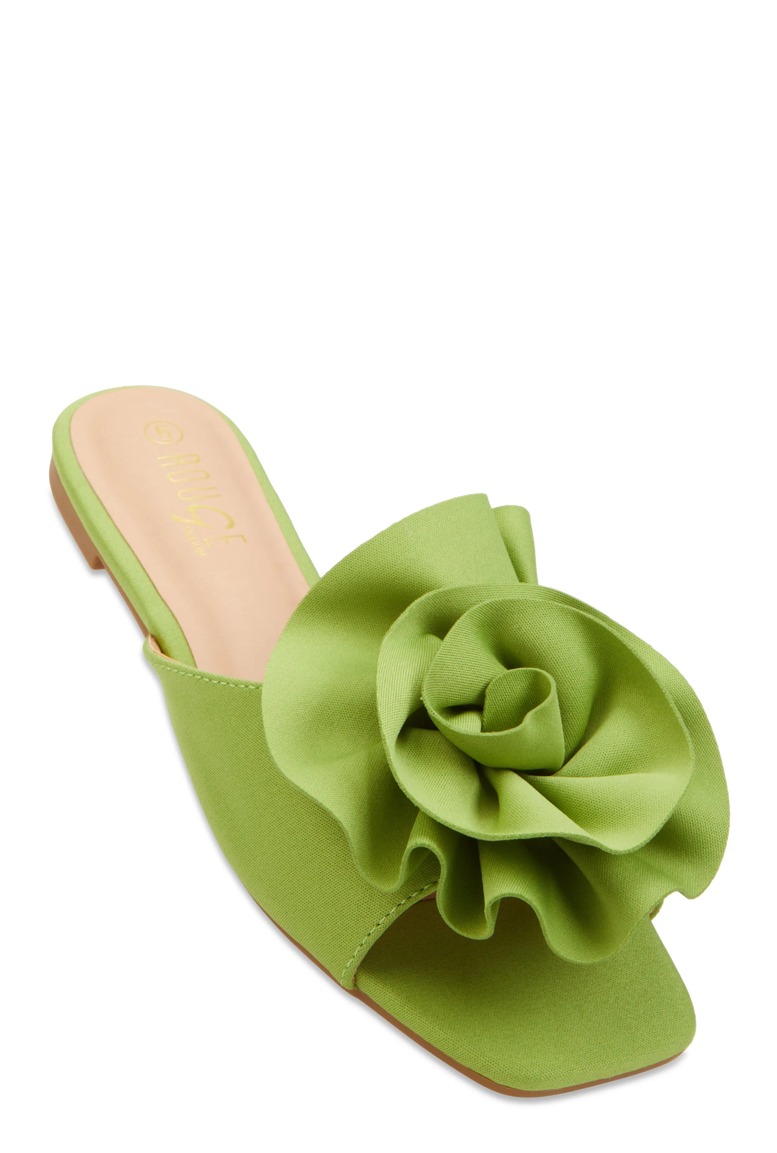 Rose Band Square Toe Slide Sandals sold by Rainbow