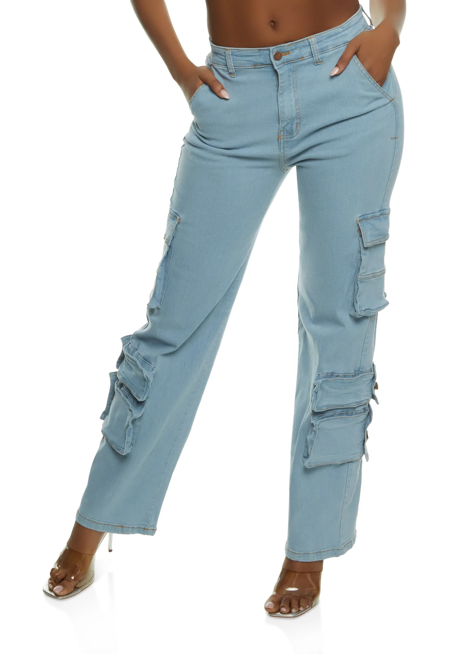 Denim Wide Leg Daisy Jeans sold by Rainbow product image thumbnail 2