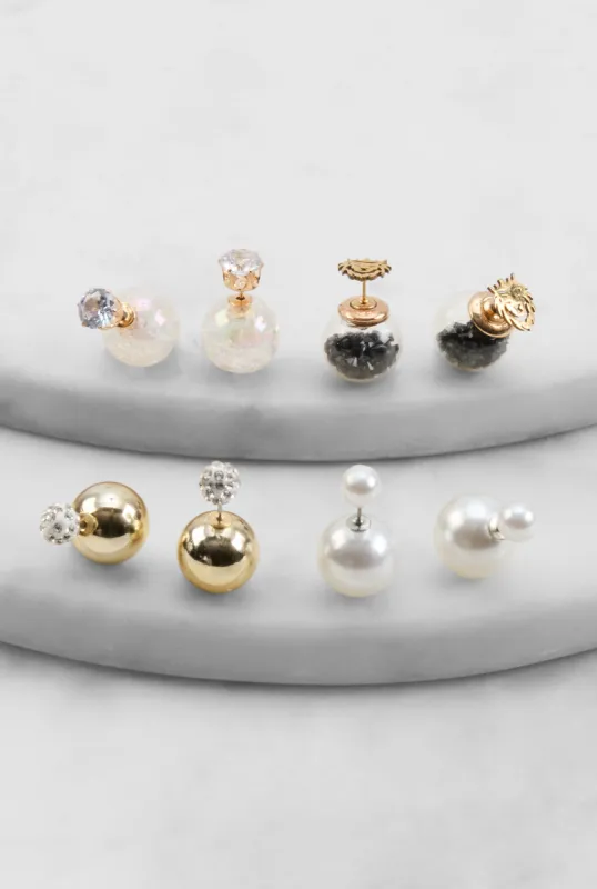 Double Sided Earrings Set of 4 sold by Rainbow