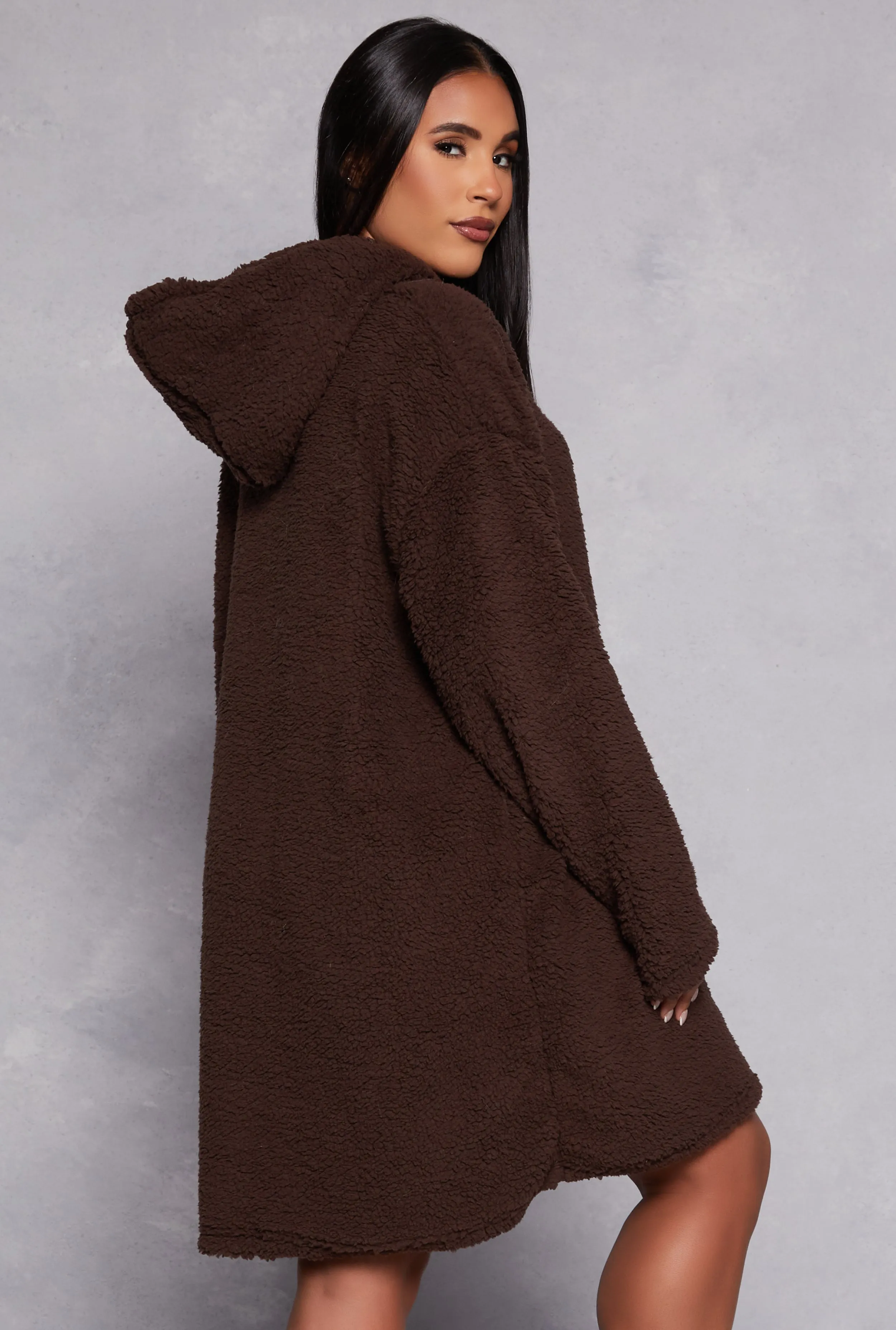 Sherpa Kangaroo Pocket Blanket Hoodie sold by Rainbow product image thumbnail 5