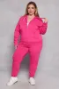 Plus Size Zip Front Hooded Sweatshirt sold by Rainbow