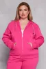 Plus Size Zip Front Hooded Sweatshirt sold by Rainbow
