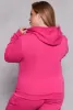 Plus Size Zip Front Hooded Sweatshirt sold by Rainbow