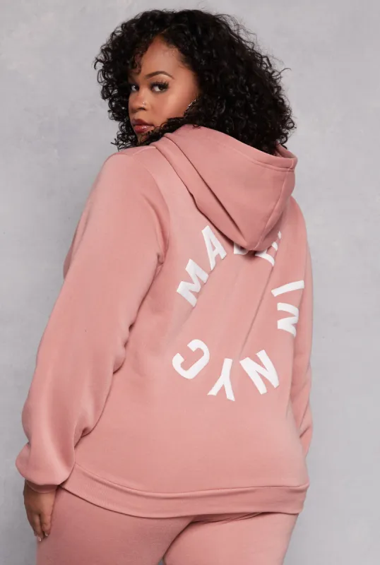 Plus Size Fleece Luxury Graphic Hoodie sold by Rainbow
