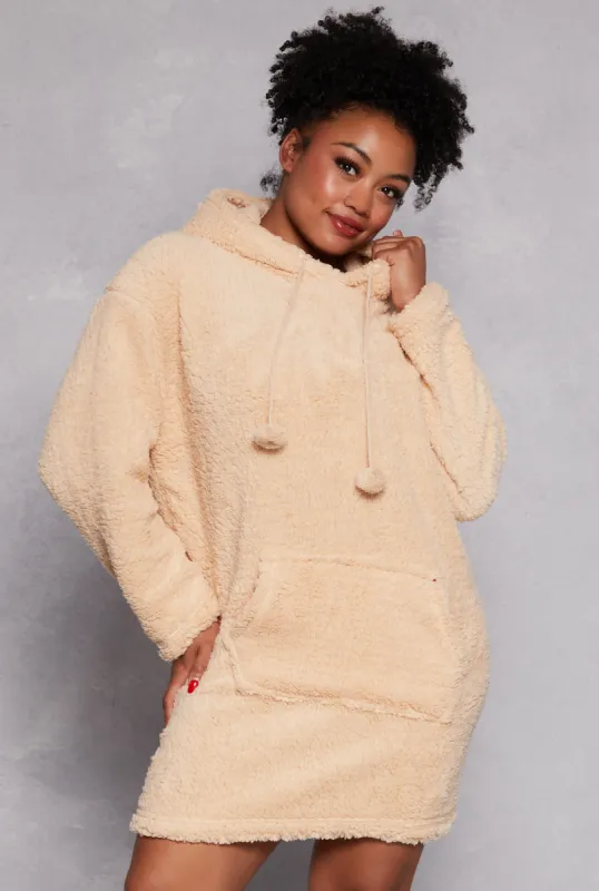 Sherpa Kangaroo Pocket Blanket Hoodie sold by Rainbow