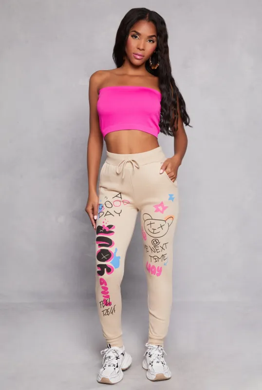 Graphic Print Joggers sold by Rainbow