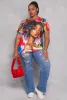 Plus Size Afro Girl Graphic Print Top sold by Rainbow