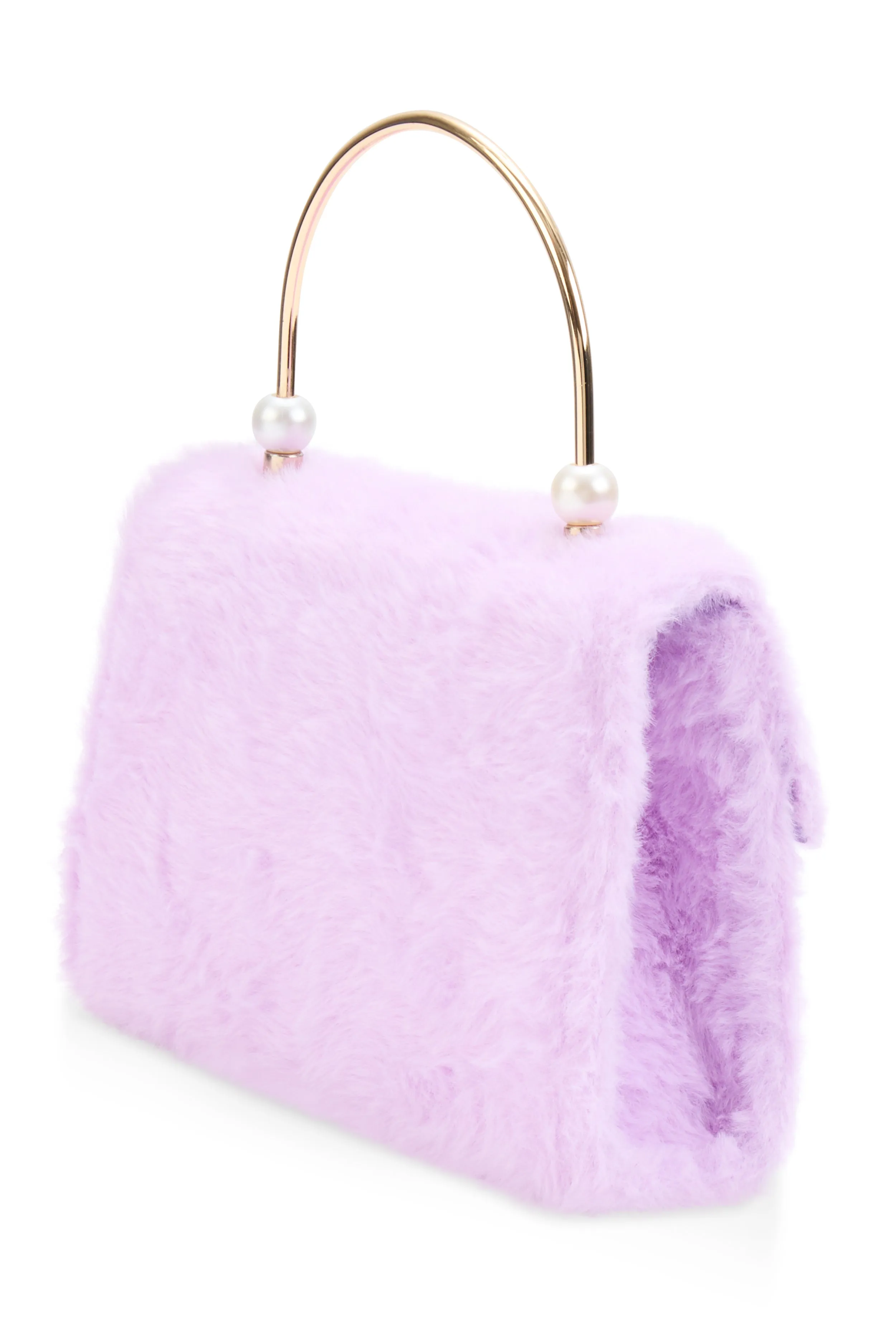 Faux Fur Top Handle Crossbody Handbag sold by Rainbow product image thumbnail 3