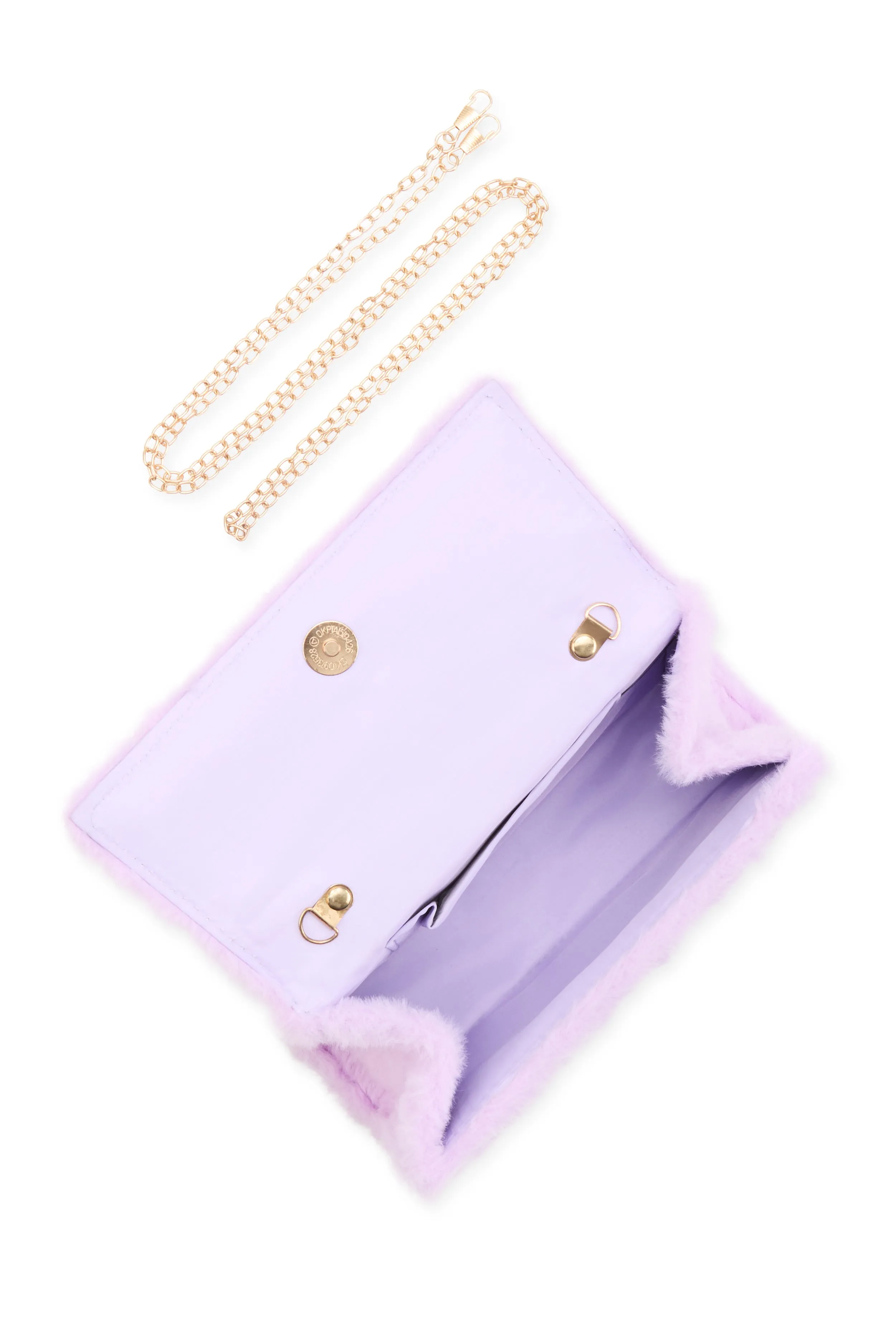 Faux Fur Top Handle Crossbody Handbag sold by Rainbow product image thumbnail 5