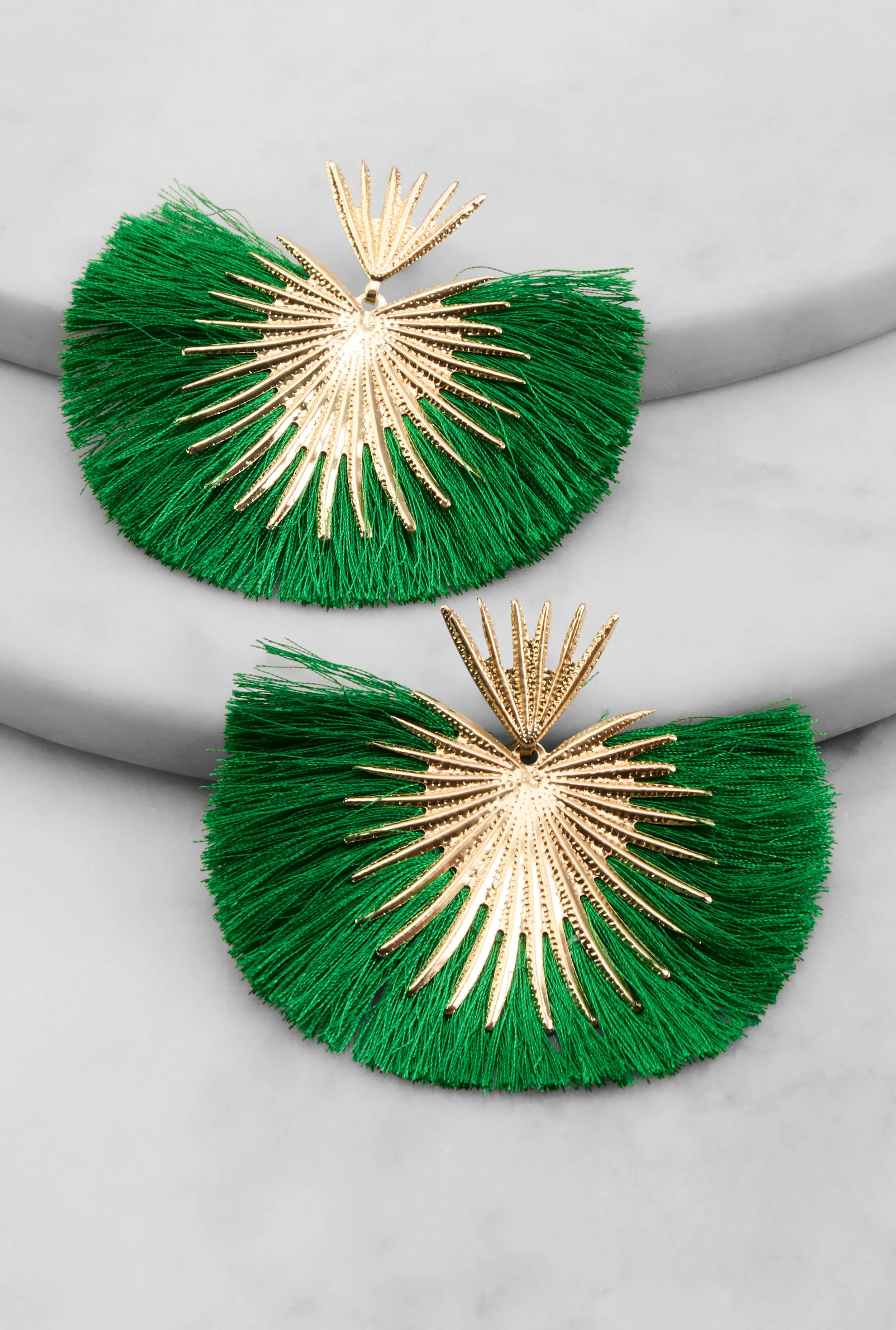 Fringe Fan Drop Earrings sold by Rainbow product image thumbnail 2