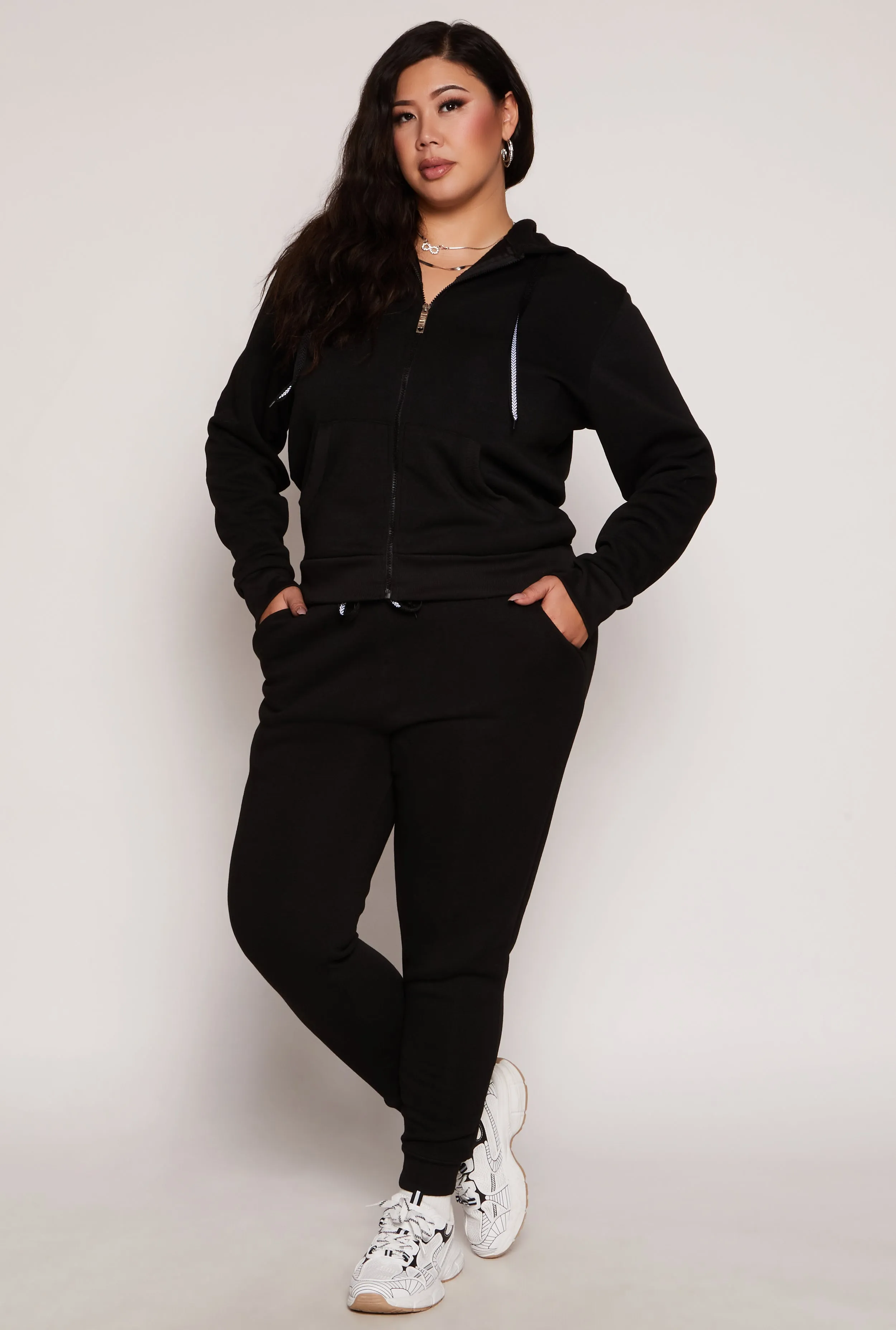 Plus Size Fleece High Waist Joggers sold by Rainbow