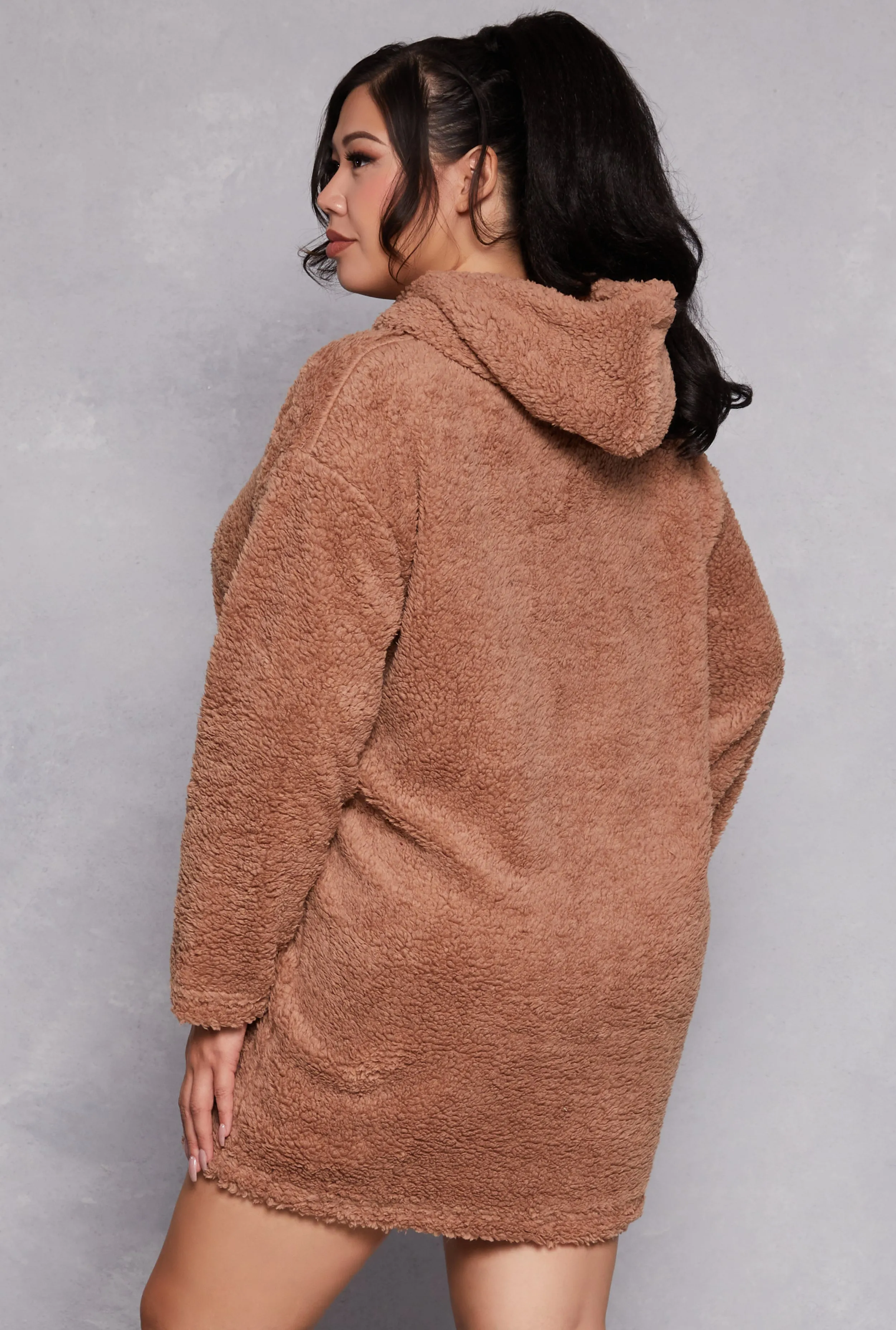 Sherpa Kangaroo Pocket Blanket Hoodie sold by Rainbow product image thumbnail 2