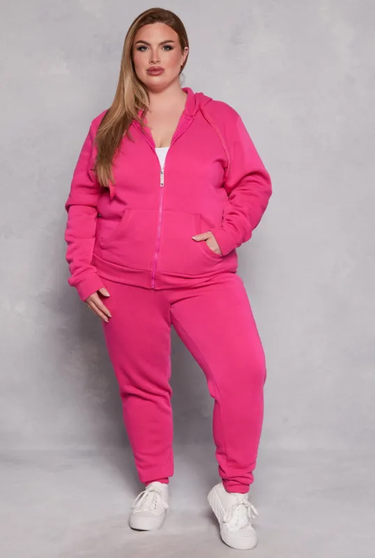 Plus Size Fleece High Waist Joggers sold by Rainbow