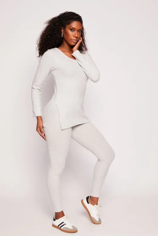 Brushed Rib Knit Leggings sold by Rainbow