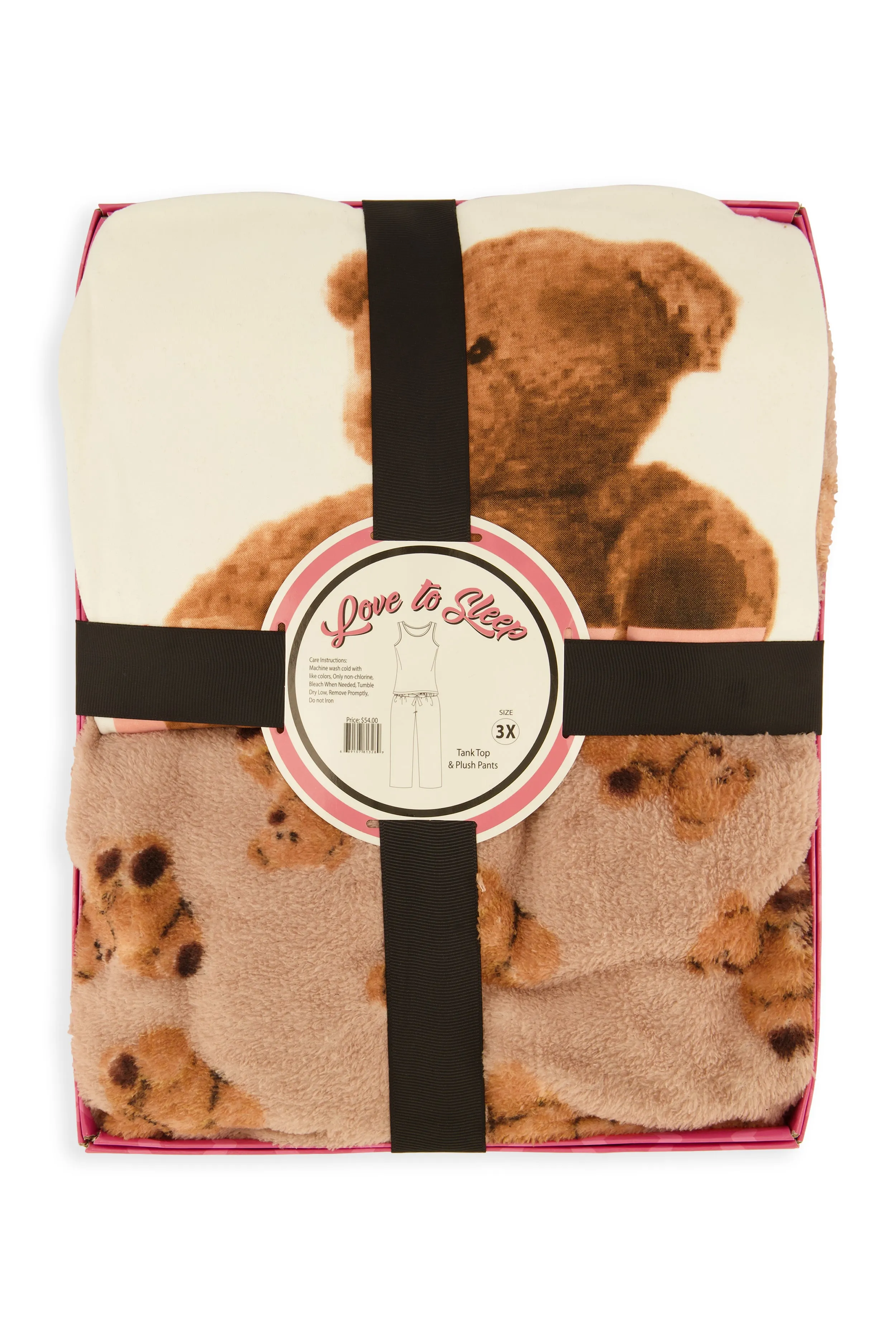 Plus Size Love Yourself Pajama Tank Top and Bear Print Pants sold by Rainbow product image thumbnail 3