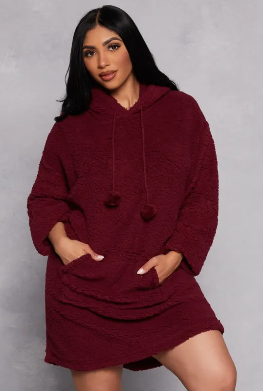 Sherpa Kangaroo Pocket Blanket Hoodie sold by Rainbow