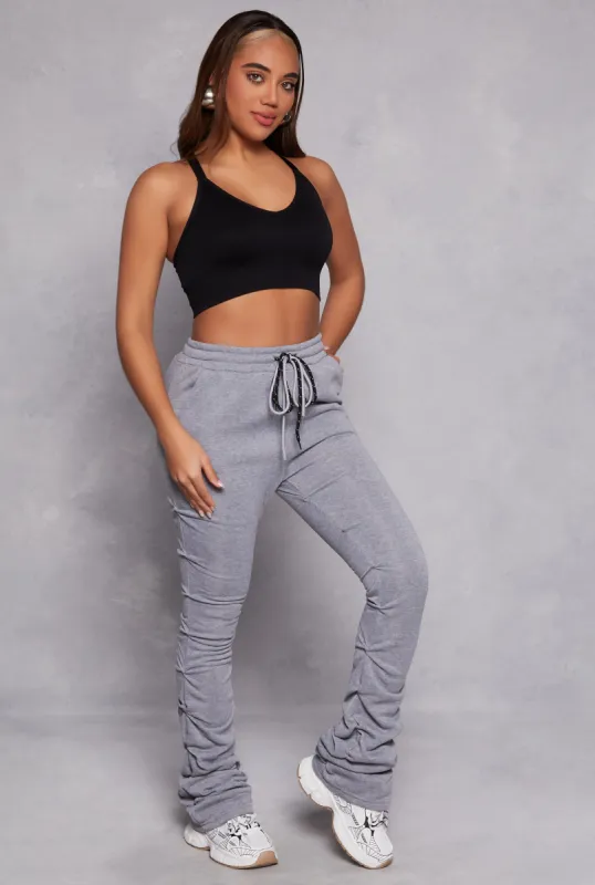 Double Drawstring Stacked Sweatpants sold by Rainbow