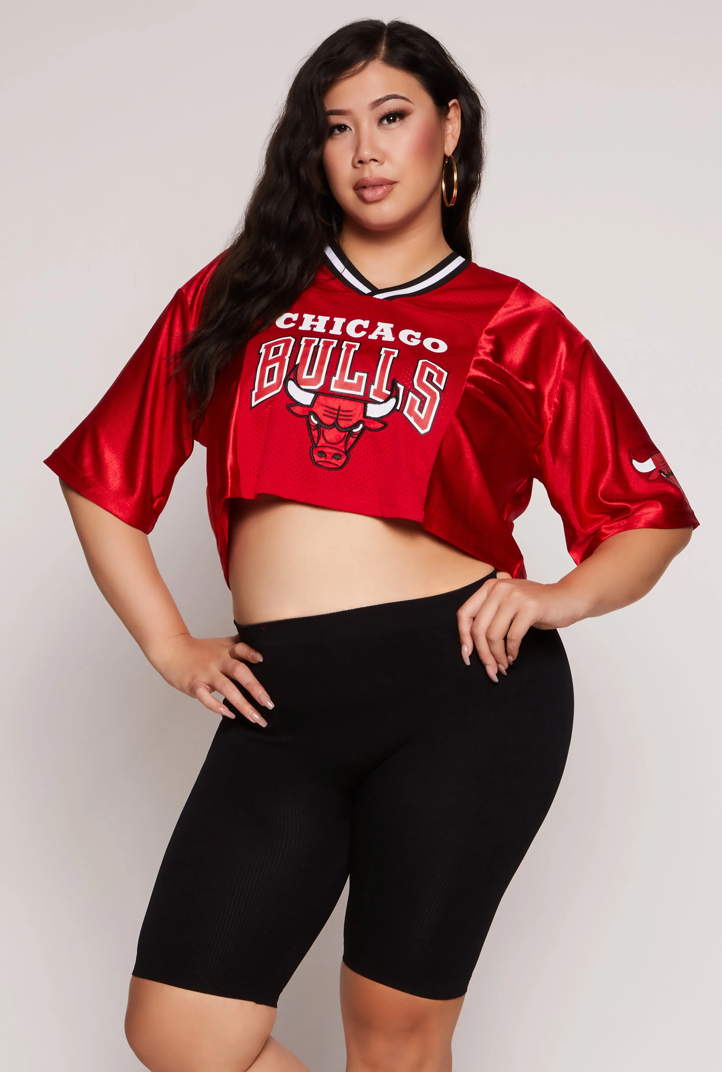 Plus Size NBA Chicago Bulls Cropped Jersey sold by Rainbow