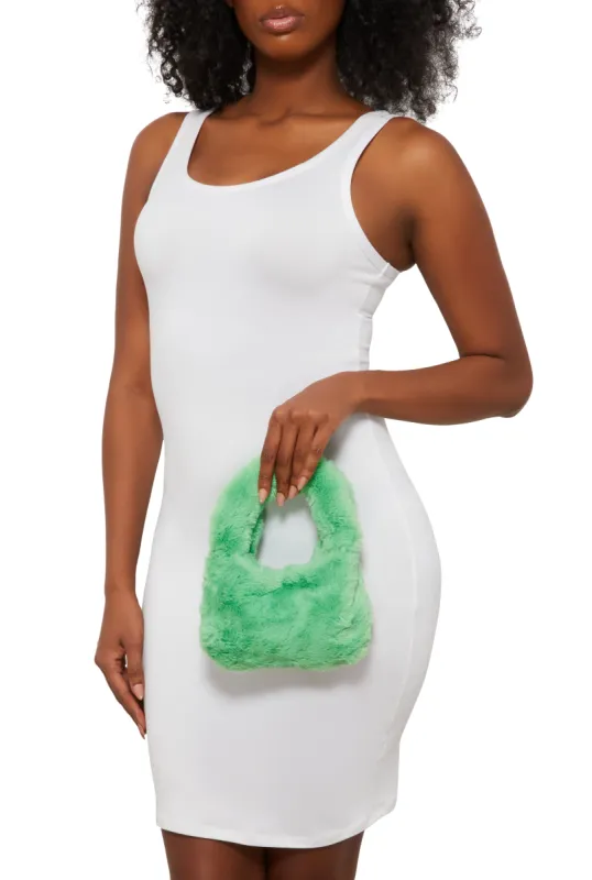 Faux Fur Mini Clutch Crossbody Bag sold by Rainbow