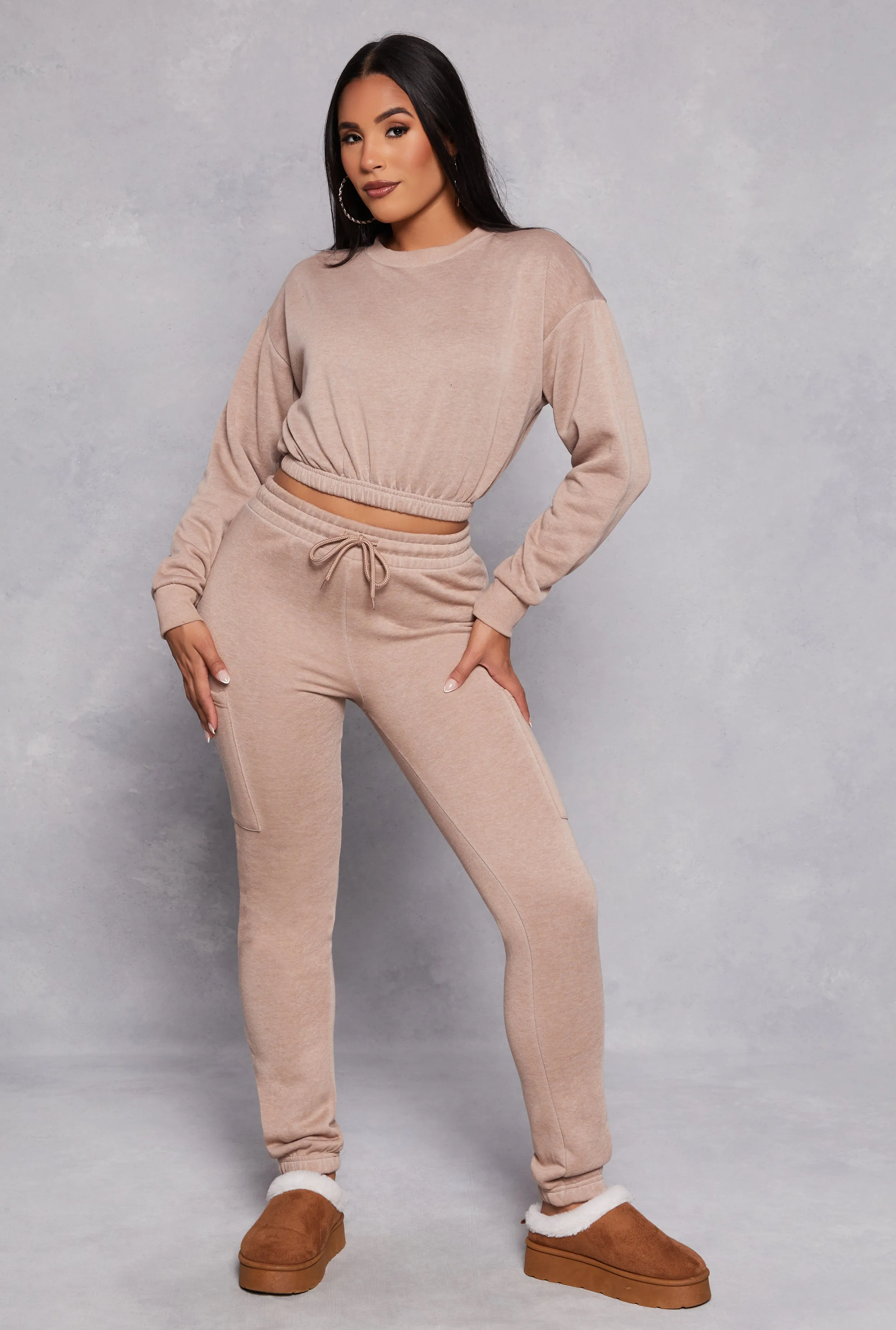 Elastic Waist Cropped Sweatshirt sold by Rainbow product image thumbnail 2