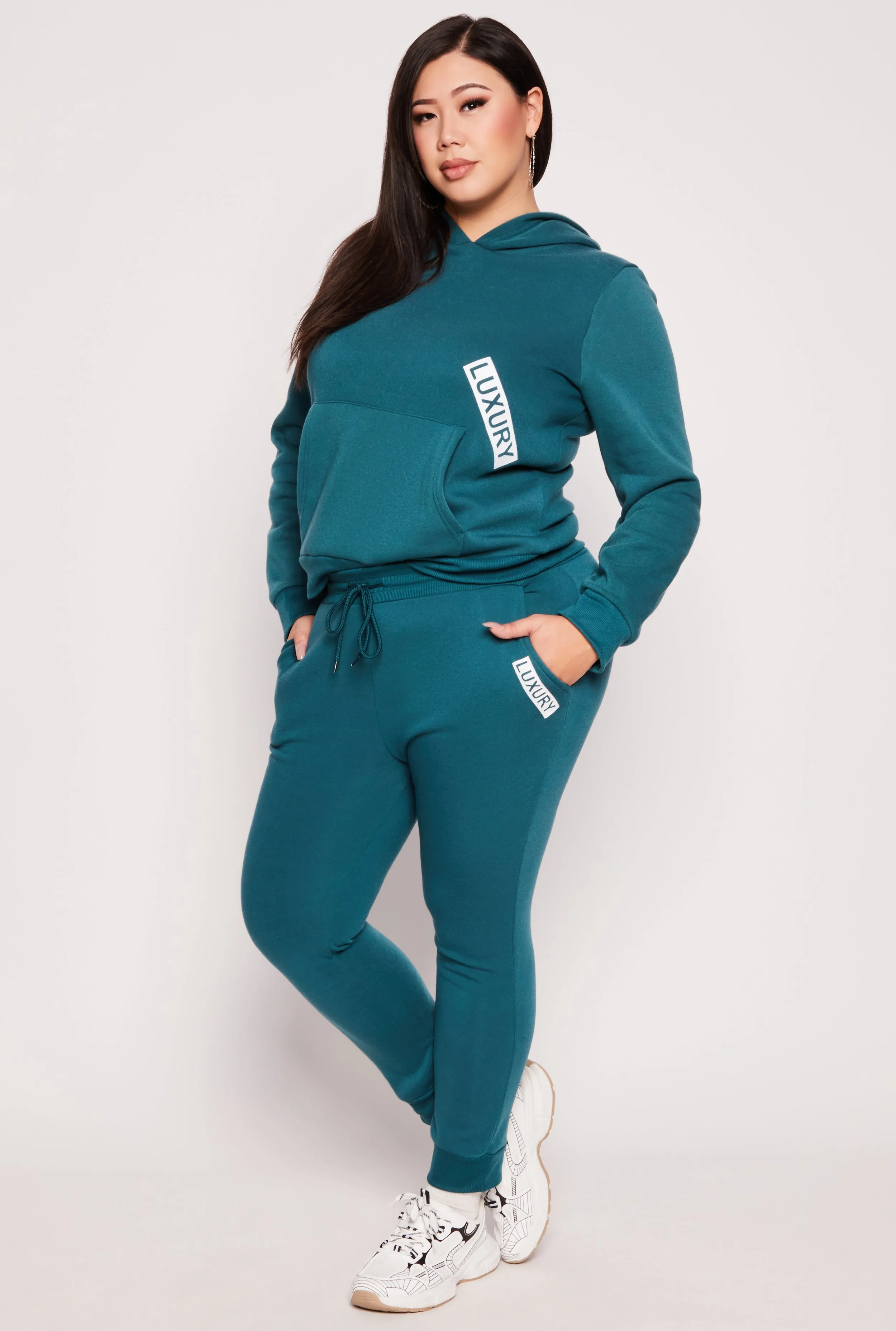 Plus Size Fleece Luxury Graphic Hoodie sold by Rainbow product image thumbnail 2