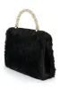 Rhinestone Handle Faux Fur Handbag sold by Rainbow