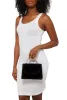 Rhinestone Handle Faux Fur Handbag sold by Rainbow