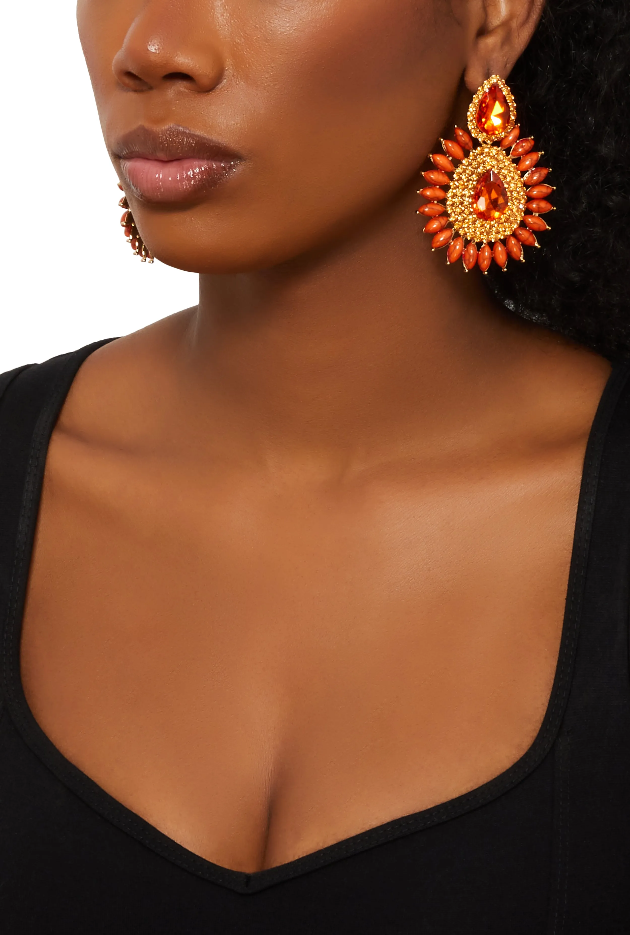 Cubic Zirconia Chandelier Drop Earrings sold by Rainbow