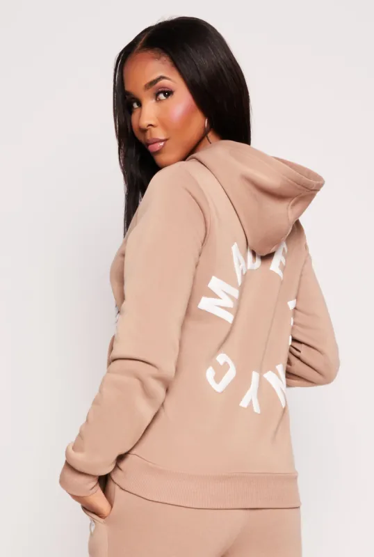 Made In NYC Graphic Back Hooded Sweatshirt sold by Rainbow