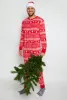 Mens Matching Santa Fair Isle Onesie Family Pajamas sold by Rainbow