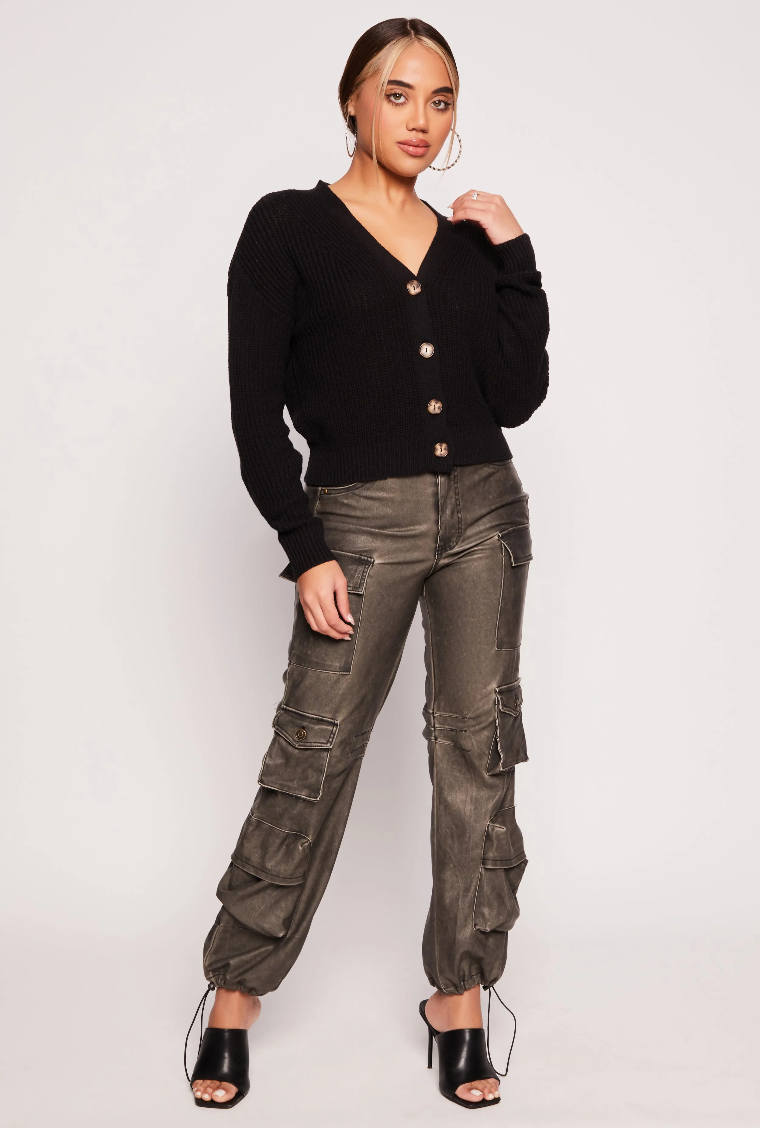 Button Front Long Sleeve Cardigan sold by Rainbow product image thumbnail 2