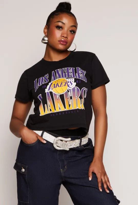 Plus Size NBA Los Angeles Lakers Crop Top sold by Rainbow