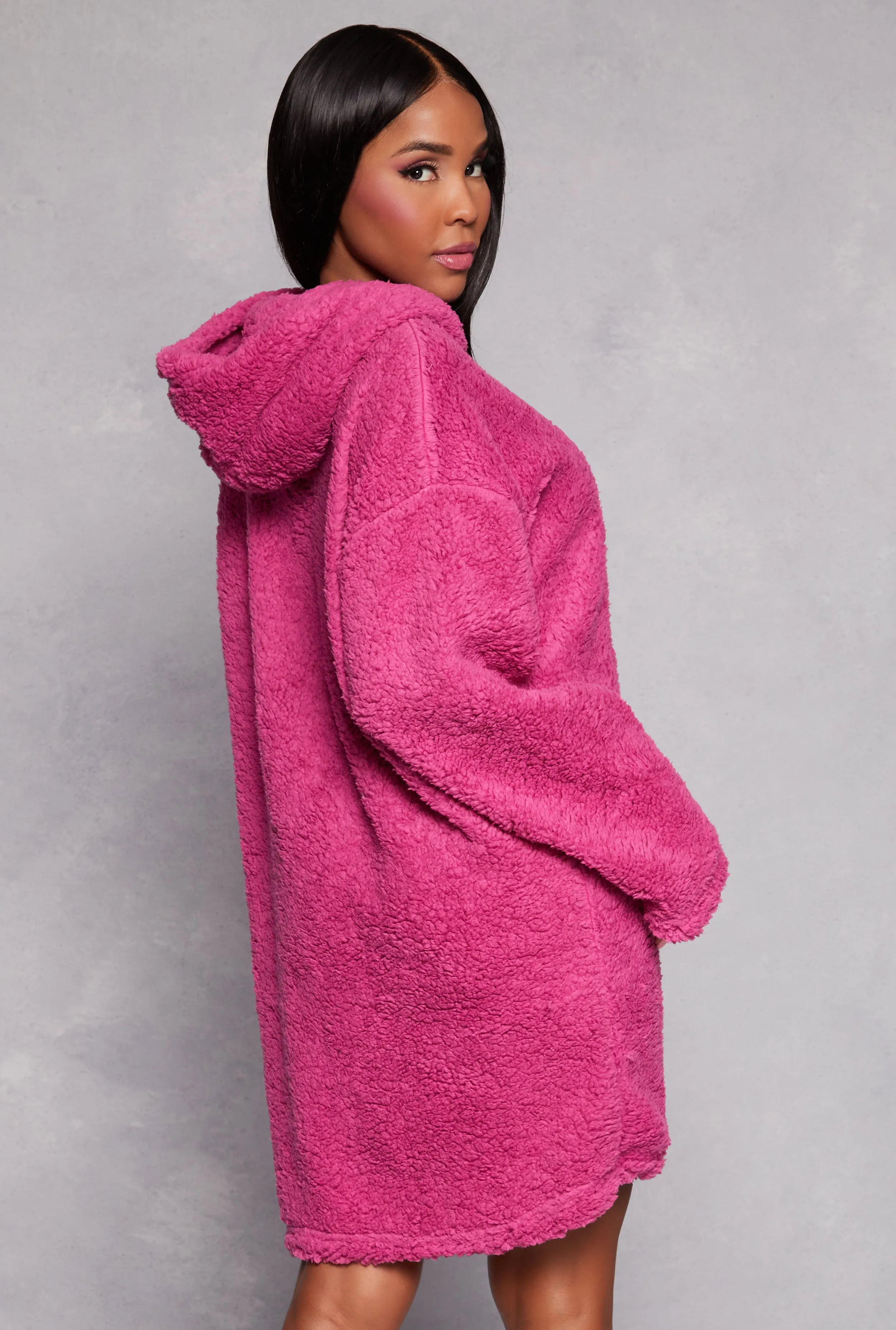 Sherpa Pom Pom Blanket Hoodie sold by Rainbow product image thumbnail 5