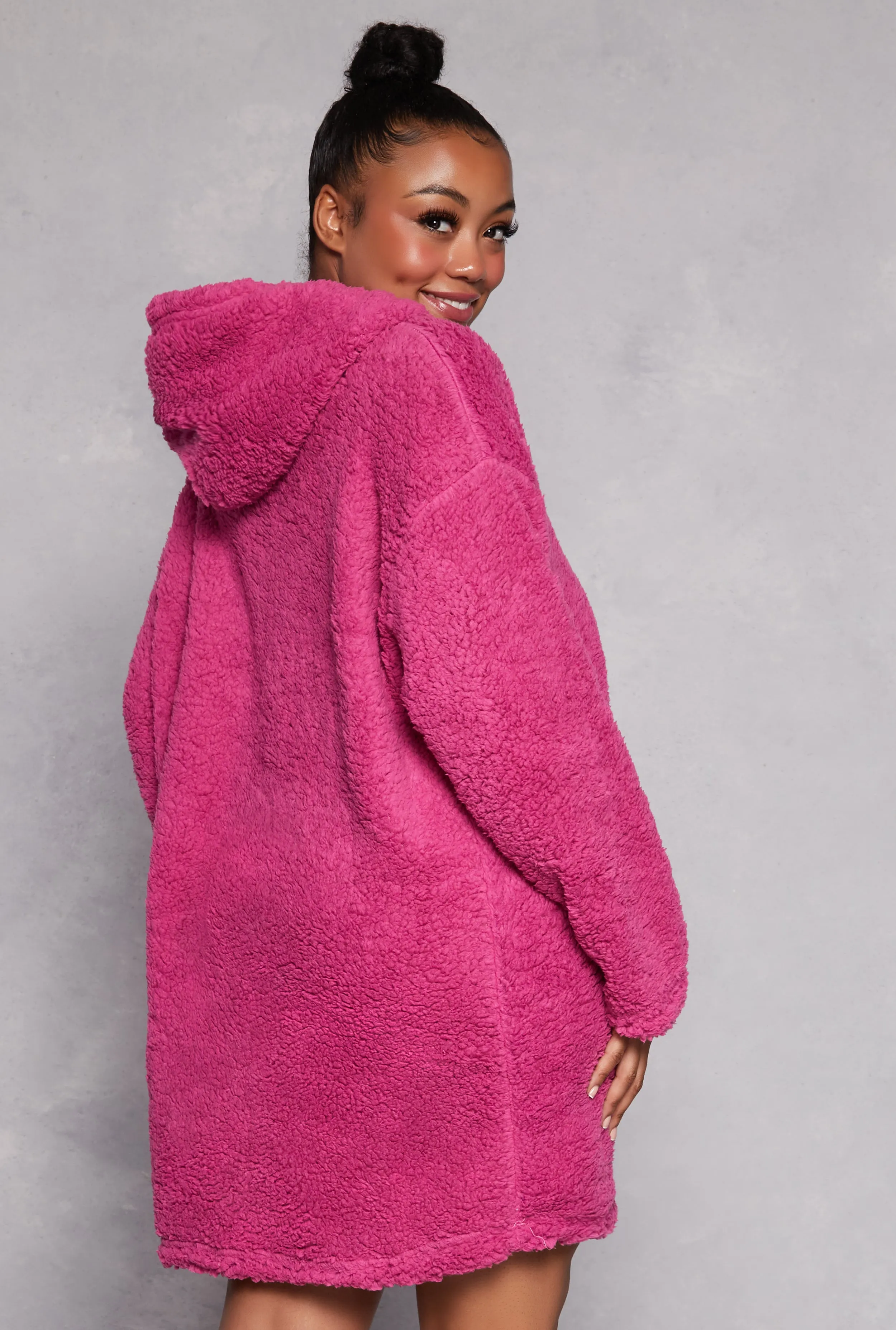 Sherpa Pom Pom Blanket Hoodie sold by Rainbow product image thumbnail 2