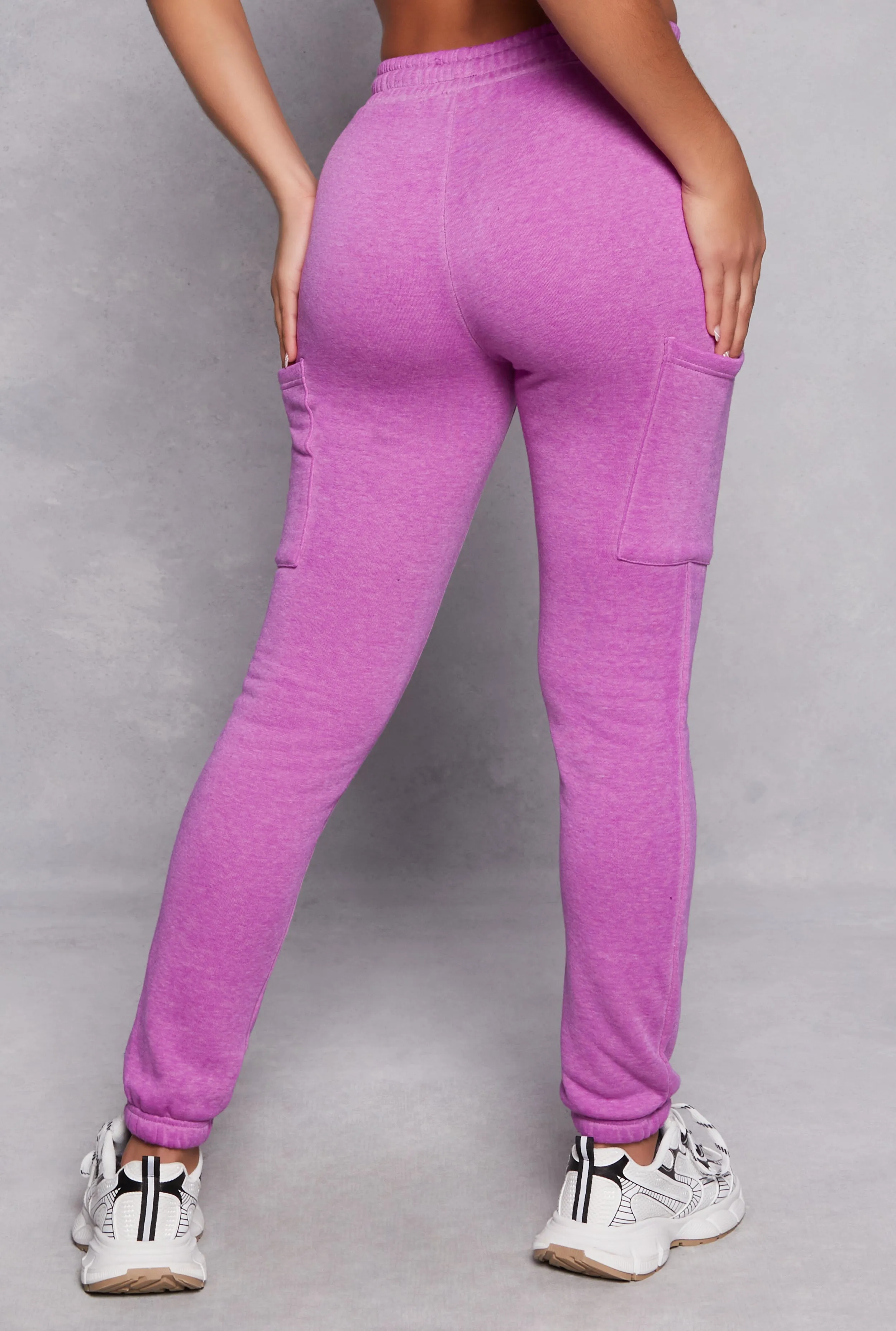 Fleece Lined Drawstring Cargo Sweatpants sold by Rainbow product image thumbnail 3