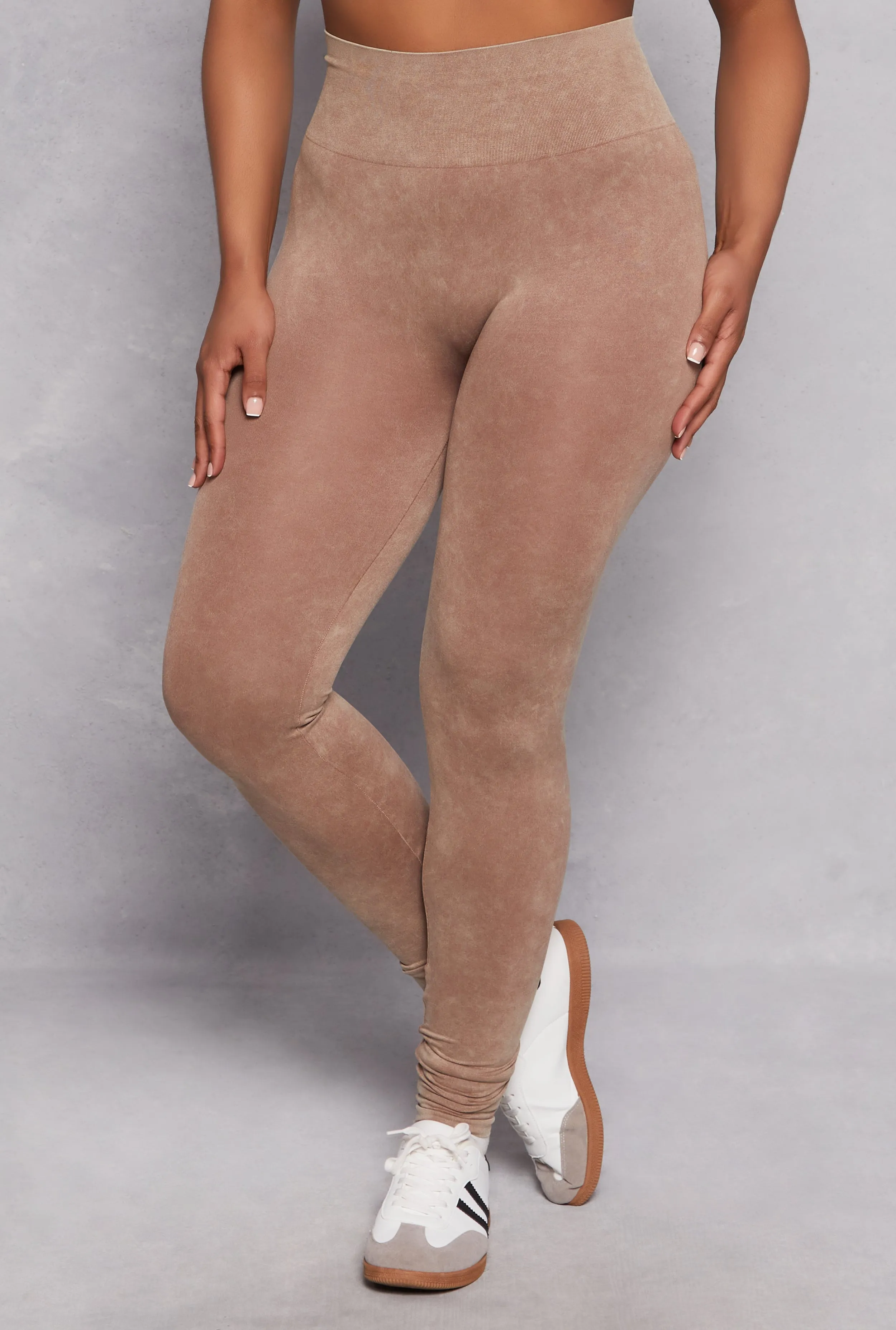 Plus Size Acid Wash High Waist Leggings sold by Rainbow product image thumbnail 2