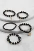 Rhinestone Charm Stretch Bracelets Set of 5 sold by Rainbow