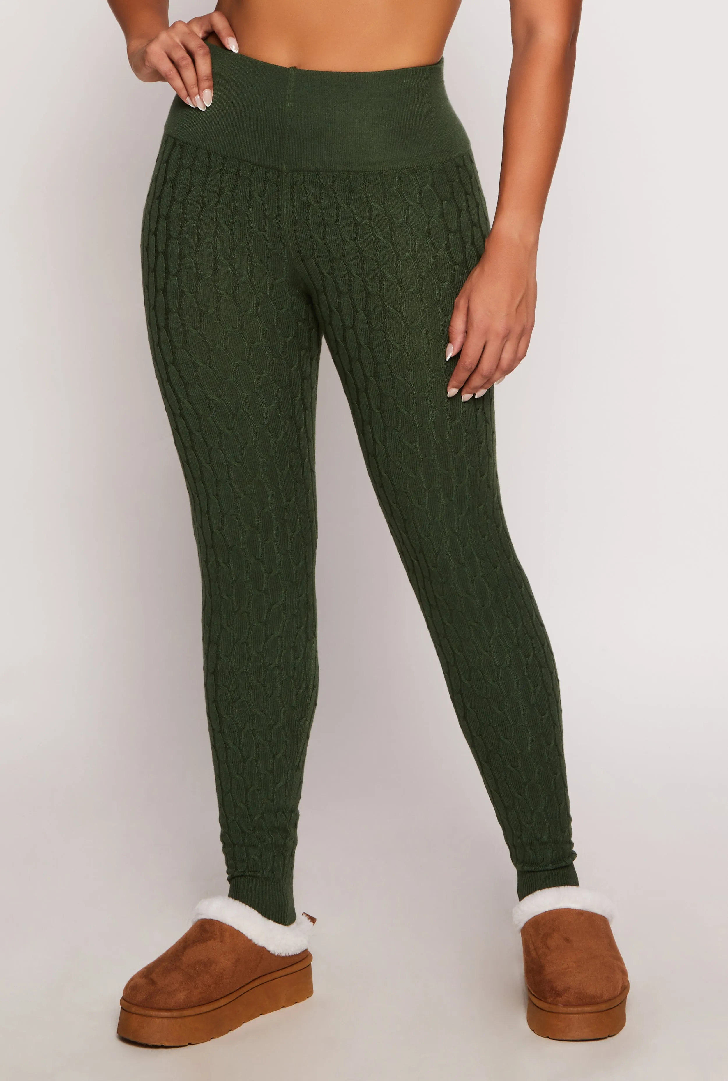 Daisy Cable Knit High Waist Leggings sold by Rainbow product image thumbnail 2