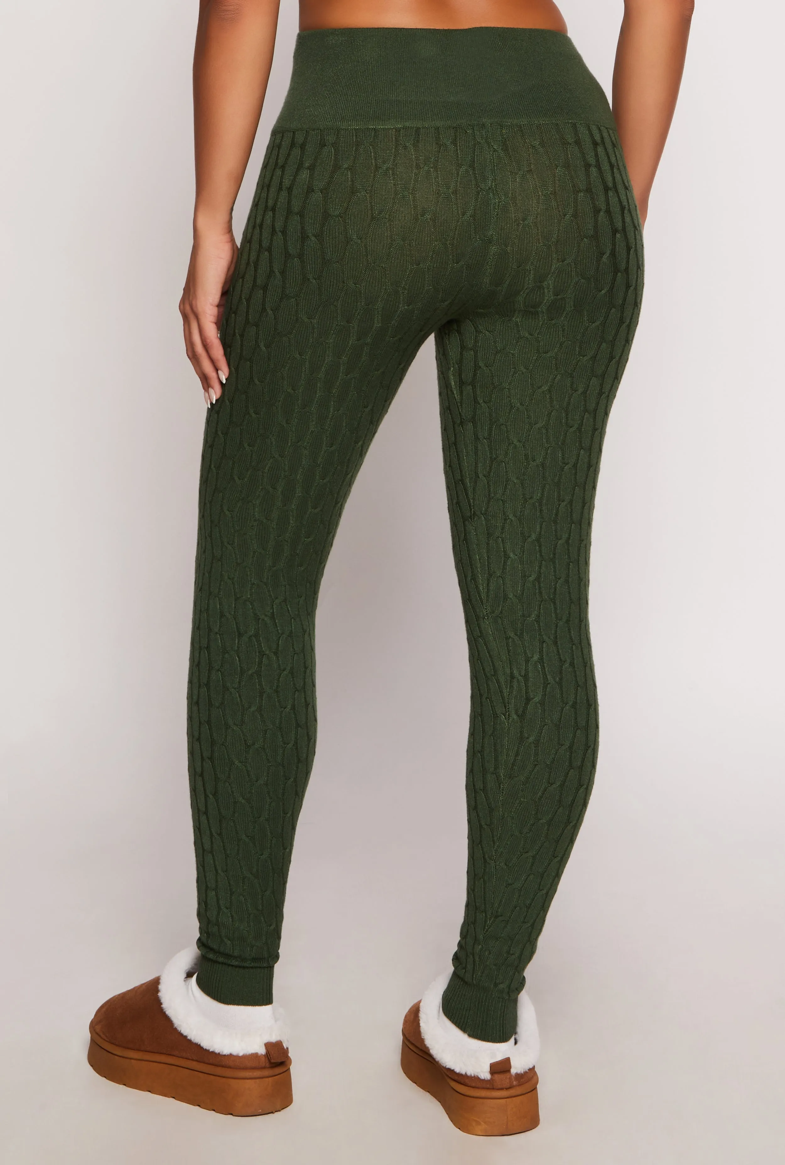 Daisy Cable Knit High Waist Leggings sold by Rainbow product image thumbnail 3