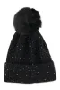 Rhinestone Cable Knit Pom Pom Beanie sold by Rainbow