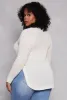 Plus Size Waffle Knit Caged Side Sweater sold by Rainbow