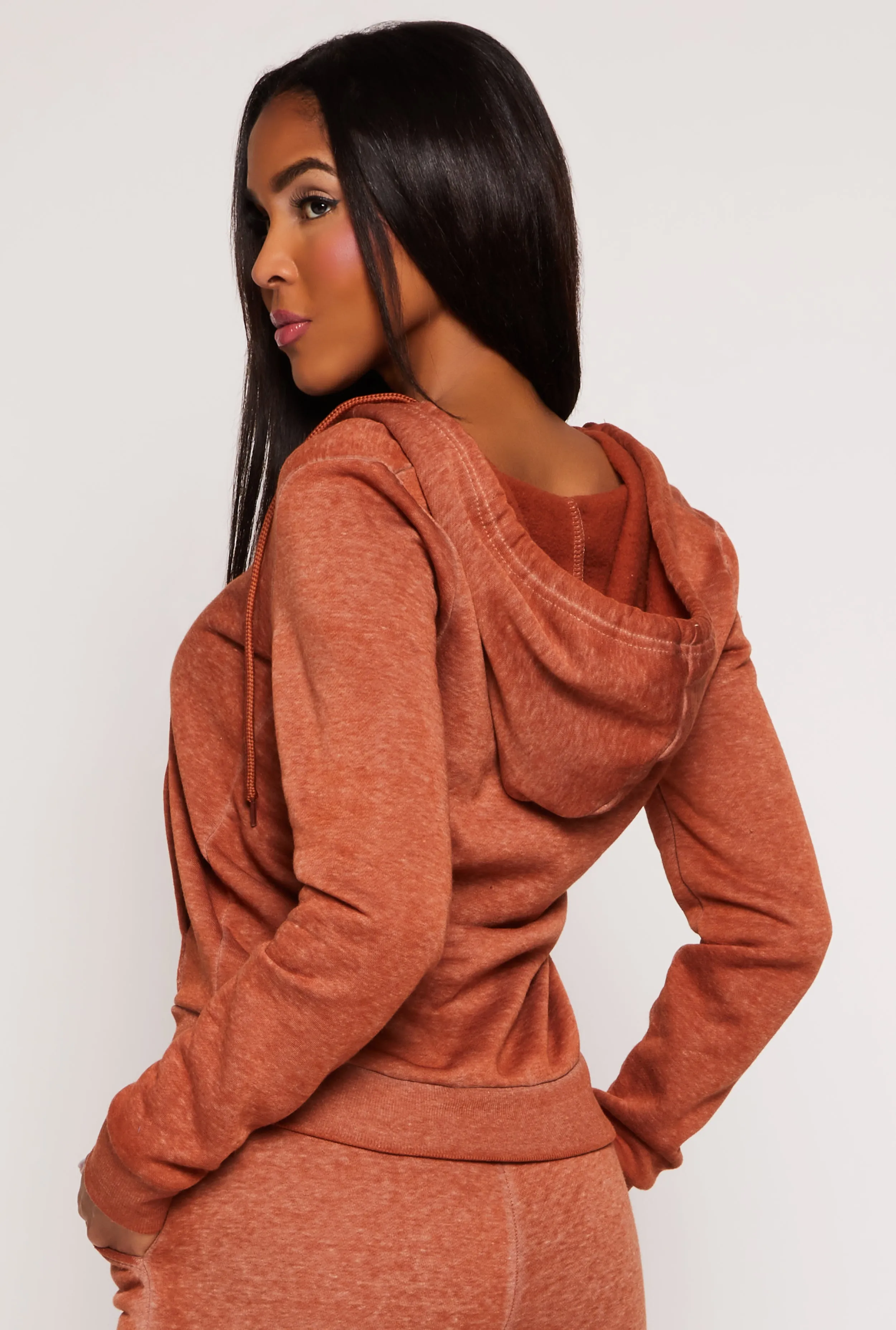 Fleece Zip Front Hoodie sold by Rainbow product image thumbnail 3