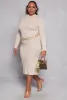 Plus Size Greek Key Textured Knit Sweater Dress sold by Rainbow