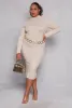 Plus Size Greek Key Textured Knit Sweater Dress sold by Rainbow