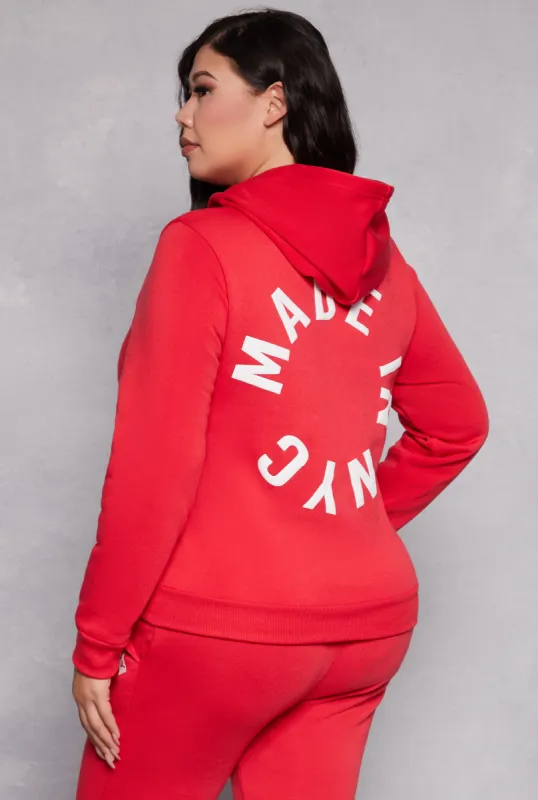 Plus Size Fleece Luxury Graphic Hoodie sold by Rainbow