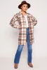 Spoon Jeans Plaid Brushed Knit Long Shacket sold by Rainbow