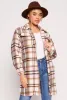 Spoon Jeans Plaid Brushed Knit Long Shacket sold by Rainbow