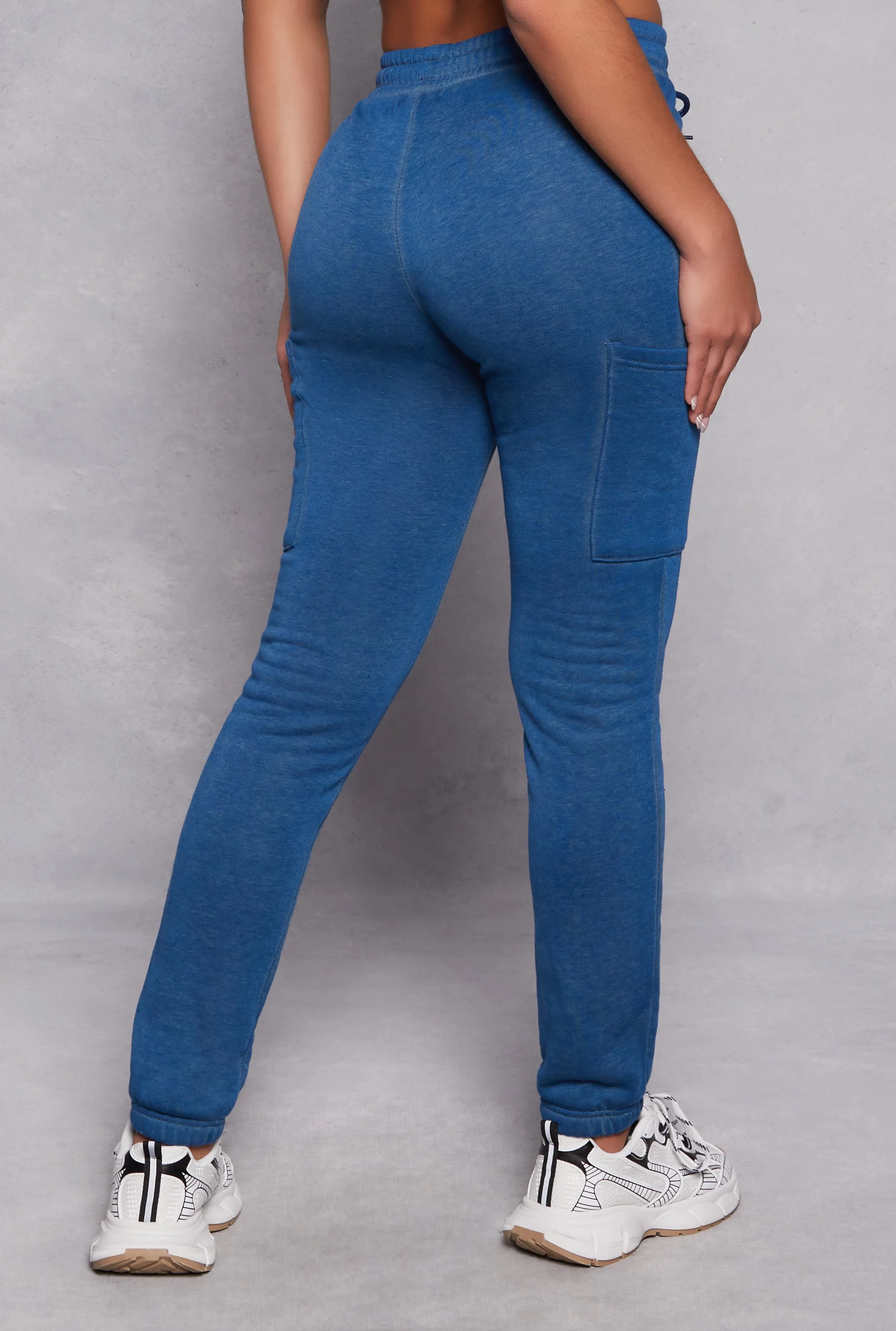 Fleece Lined Drawstring Cargo Sweatpants sold by Rainbow product image thumbnail 3