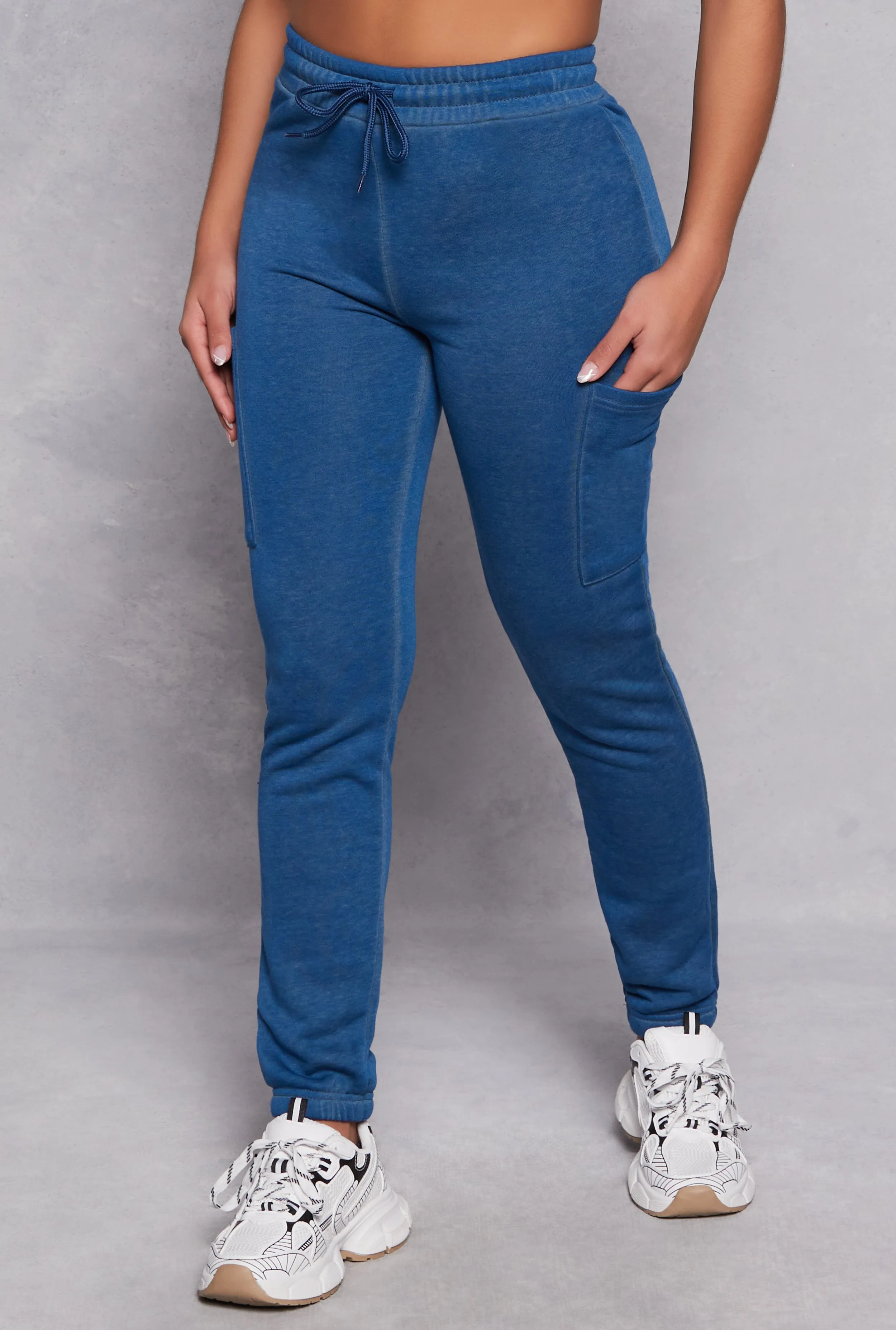 Fleece Lined Drawstring Cargo Sweatpants sold by Rainbow product image thumbnail 2