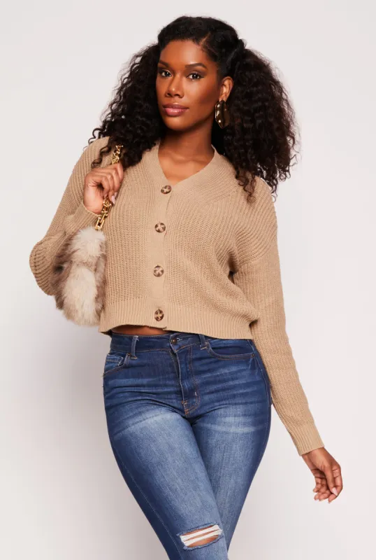 Button Front Long Sleeve Cardigan sold by Rainbow